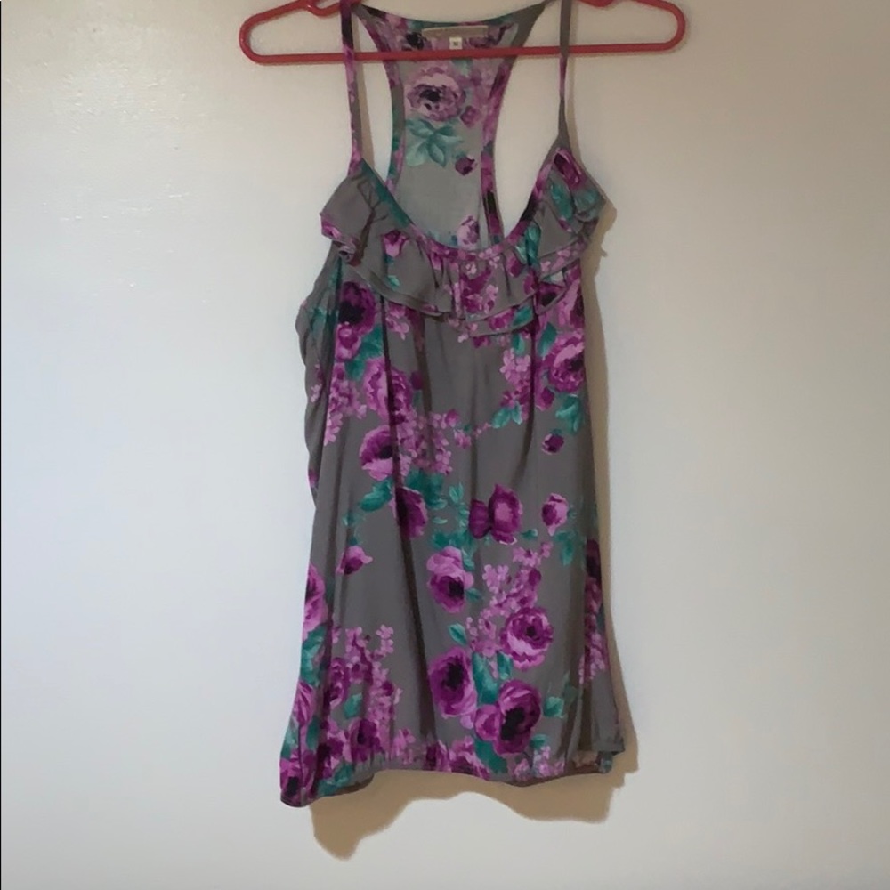 Cute flirty racer back floral top